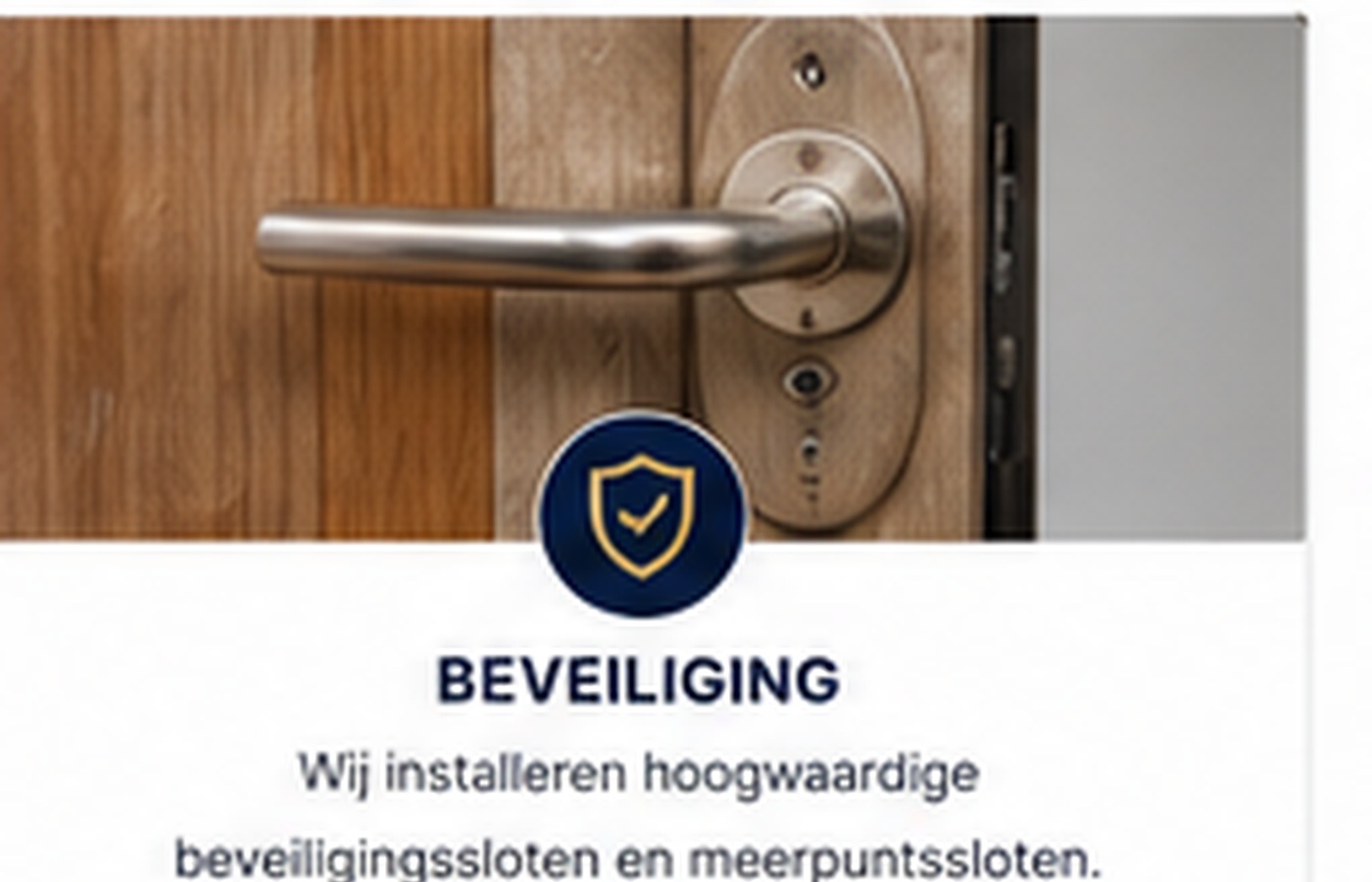 Slotenmaker werkt aan een slot in Berchem