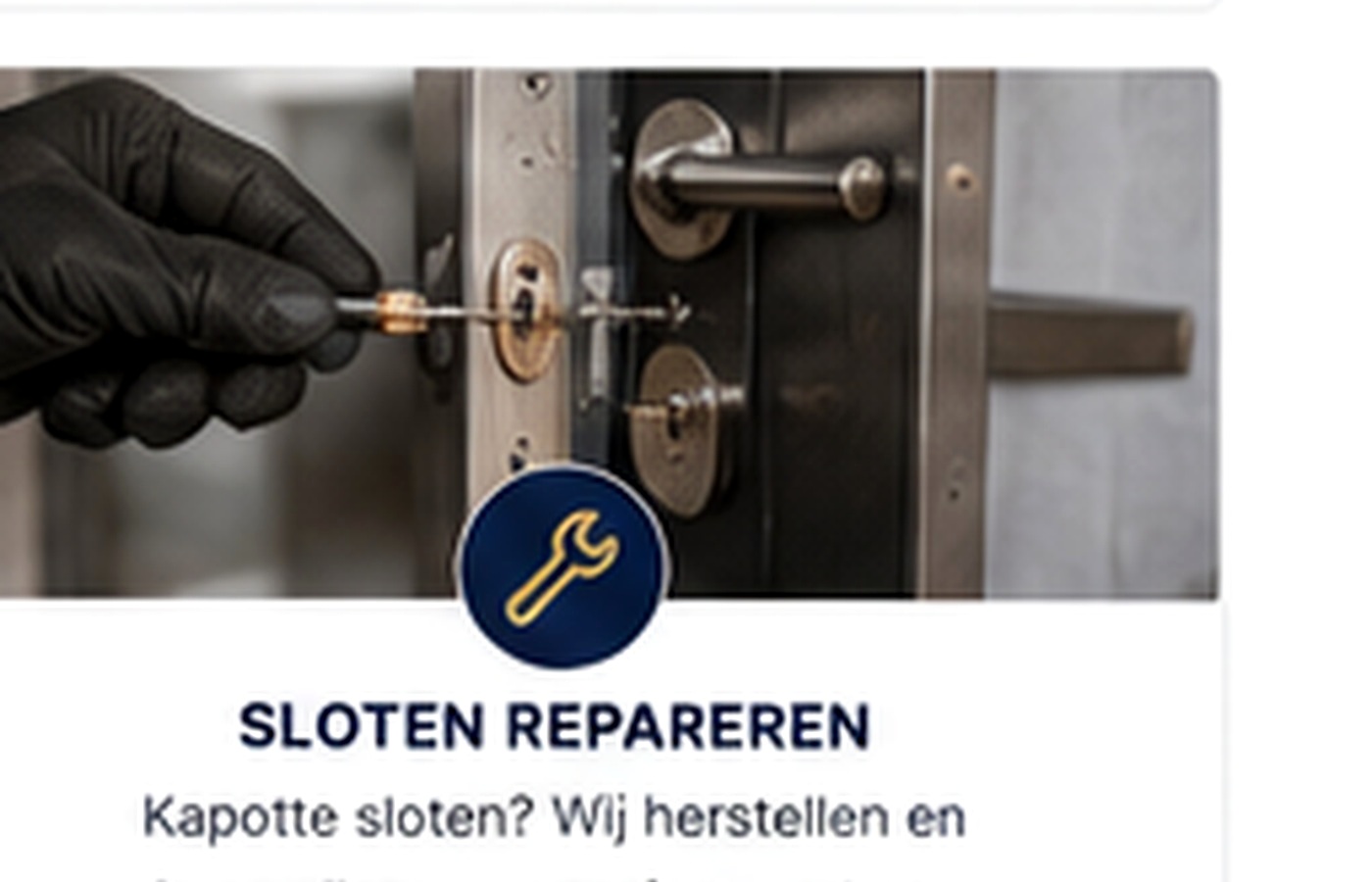 Slotenmaker deurne werkt aan een deurslot