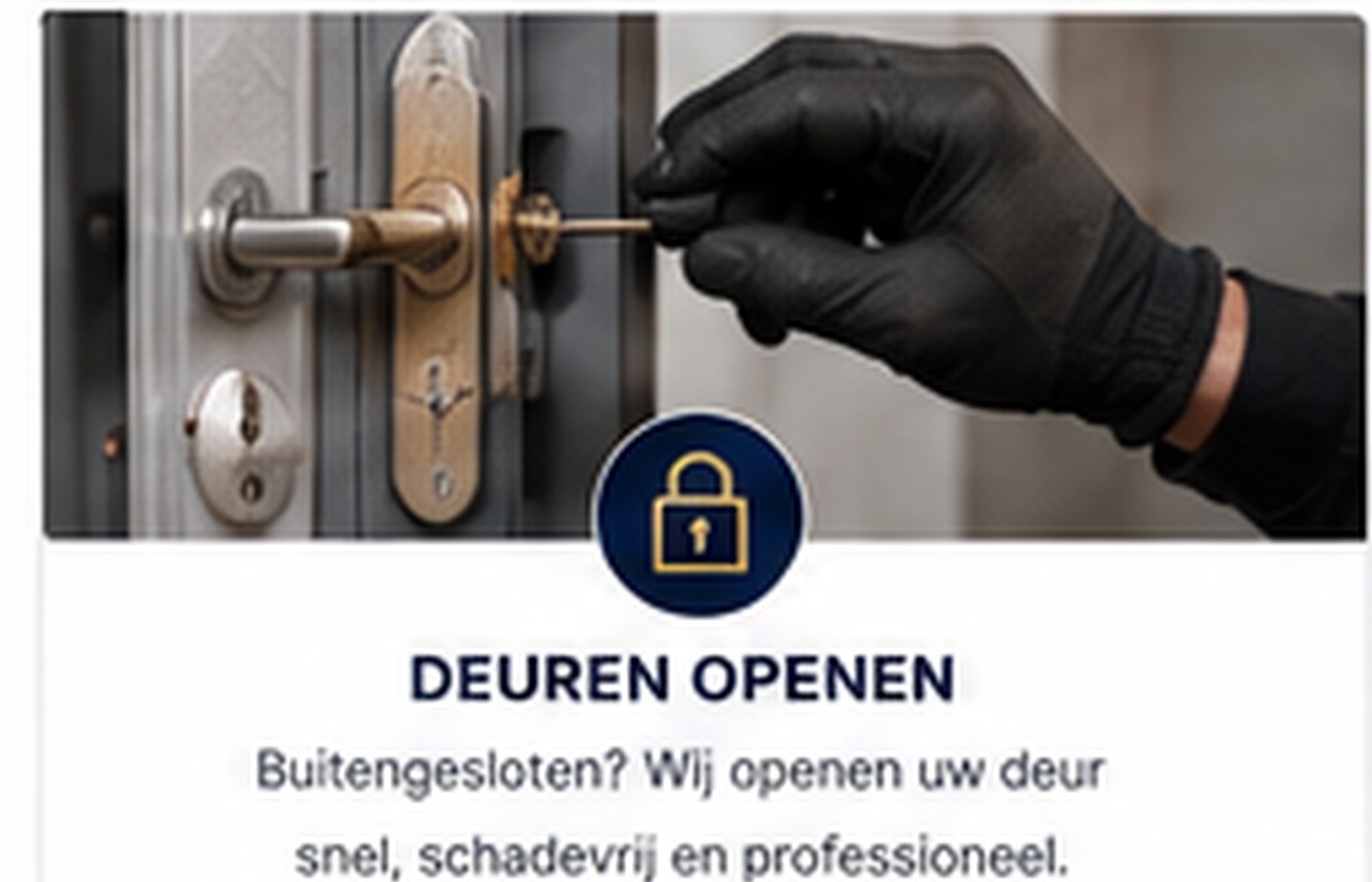 Slotenmaker kruibeke werkt aan een deurslot