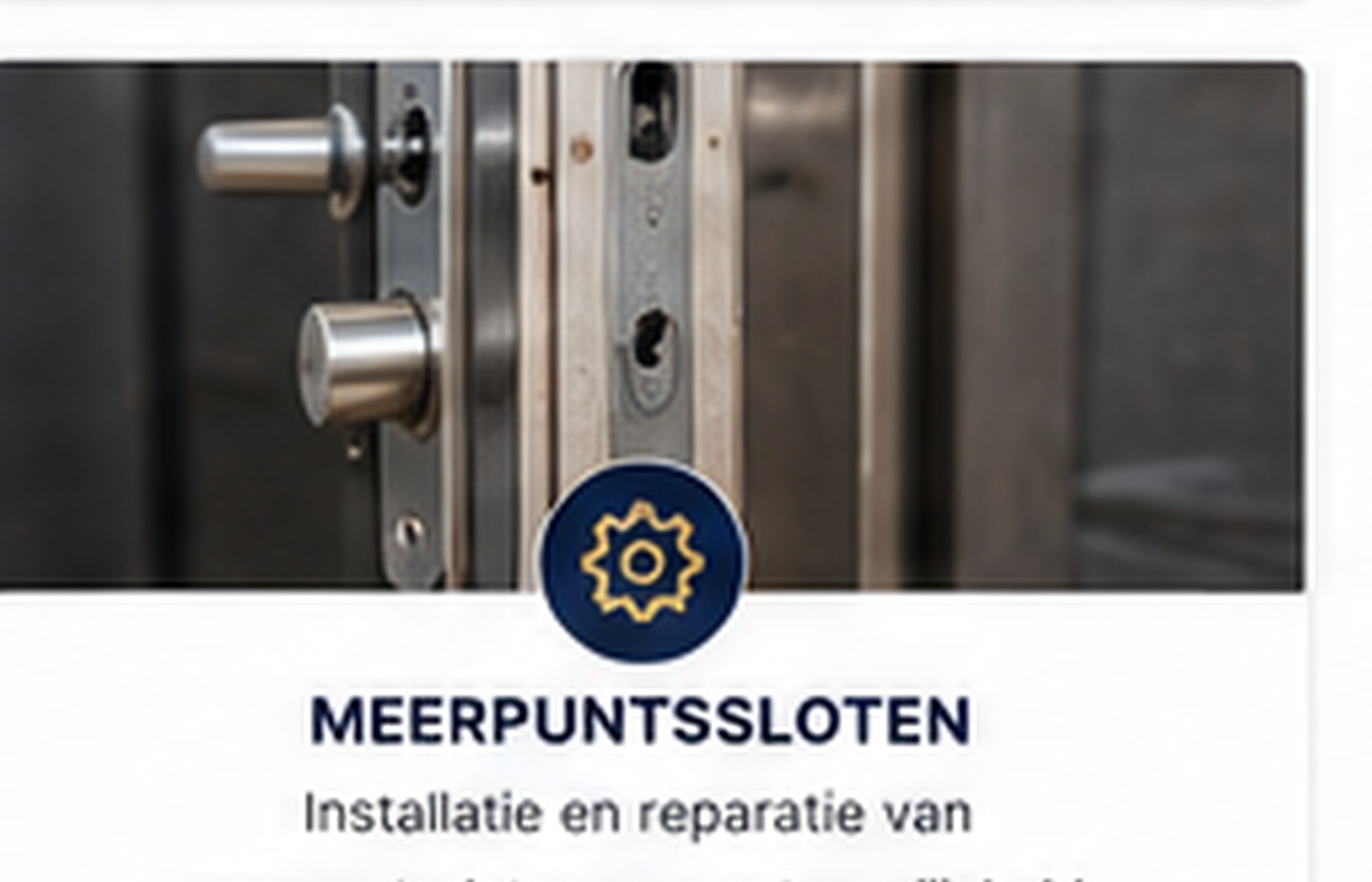 Slotenmaker werkt aan een meerpuntsslot