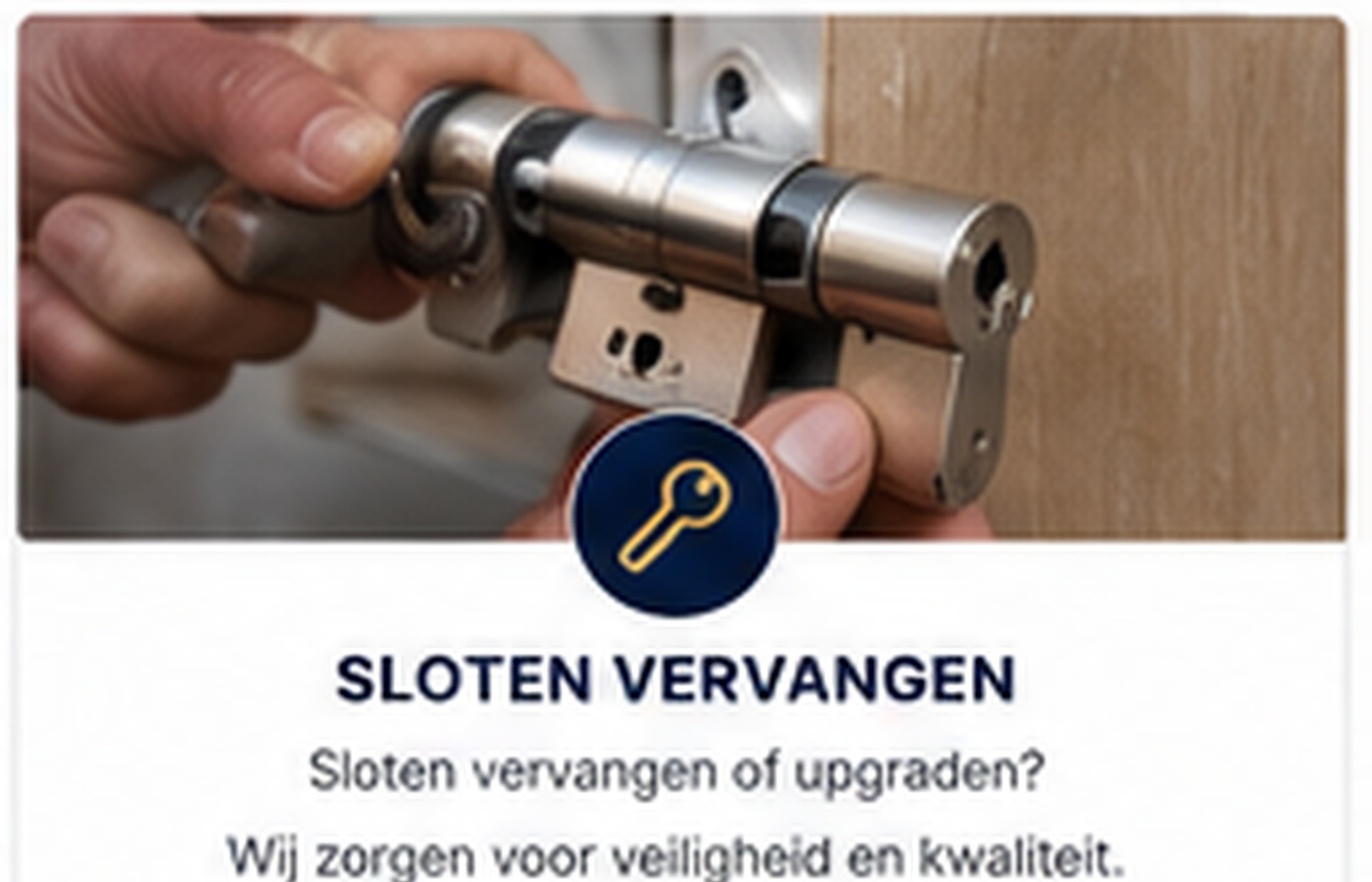 Slotenmaker vervangt een deurslot